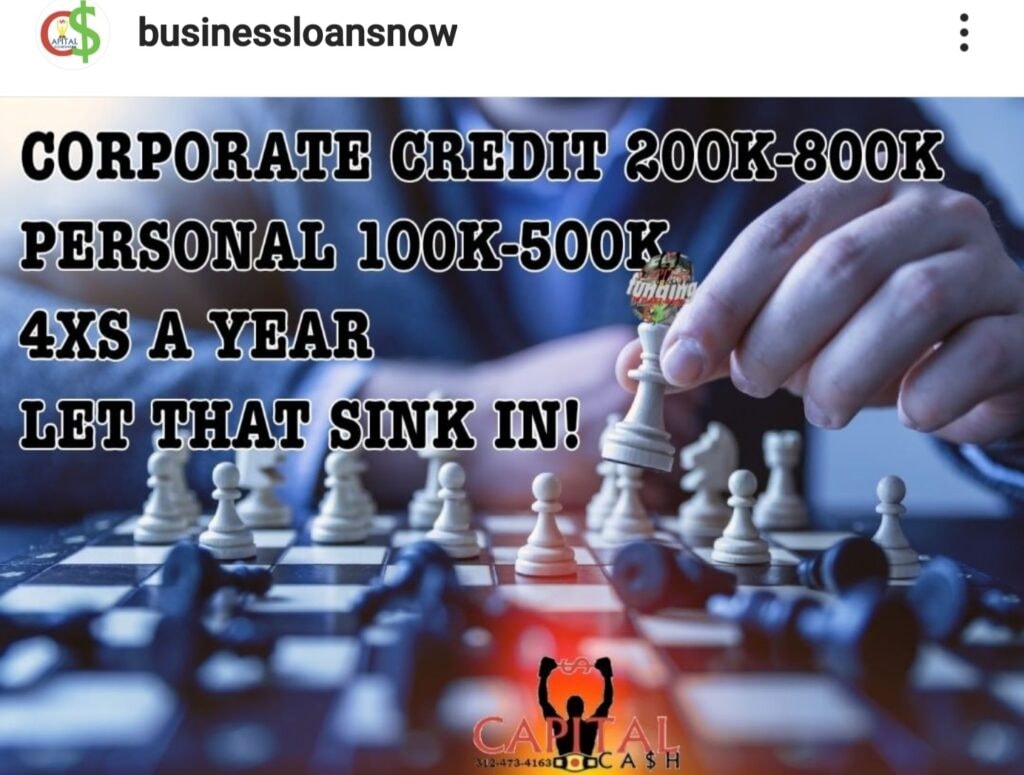 Corporate credit and personal credit chess business loans promotional